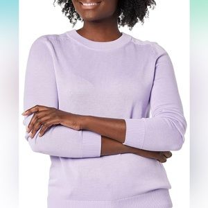 NWT Amazon Aware Pointelle Crewneck Sweater